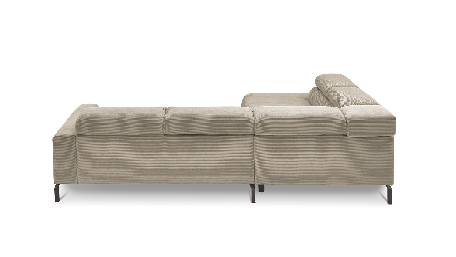 KAWOLA Sofa DELIA Ecksofa Feincord beige