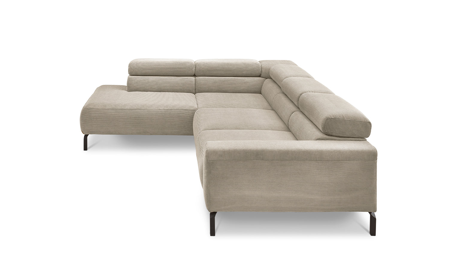 KAWOLA Sofa DELIA Ecksofa Feincord beige