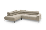KAWOLA Sofa DELIA Ecksofa Feincord beige