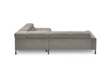 KAWOLA Sofa DELIA Ecksofa Feincord grau