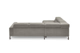 KAWOLA Sofa DELIA Ecksofa Feincord grau