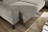 KAWOLA Sofa DELIA Ecksofa Feincord grau