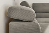 KAWOLA Sofa DELIA Ecksofa Feincord grau
