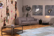KAWOLA Sofa Deside 3-Sitzer Leder Pallino grau (B/T/H)