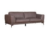 KAWOLA Sofa Deside 3-Sitzer Leder Pallino grau (B/T/H)