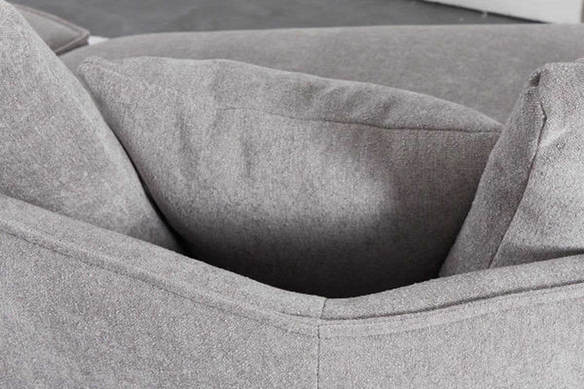 KAWOLA Sofa GARBO Designsofa Stoff grau