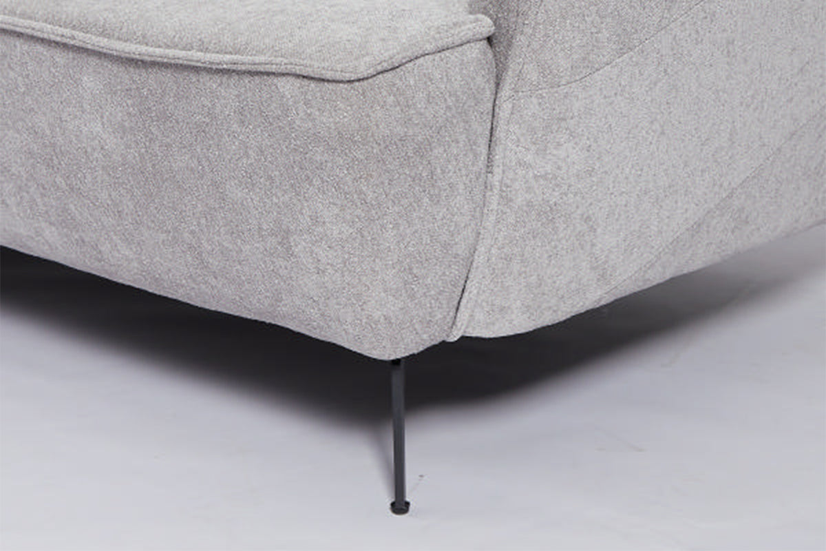KAWOLA Sofa GARBO Designsofa Stoff grau