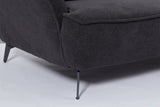 KAWOLA Sofa GARBO Designsofa Stoff schwarz
