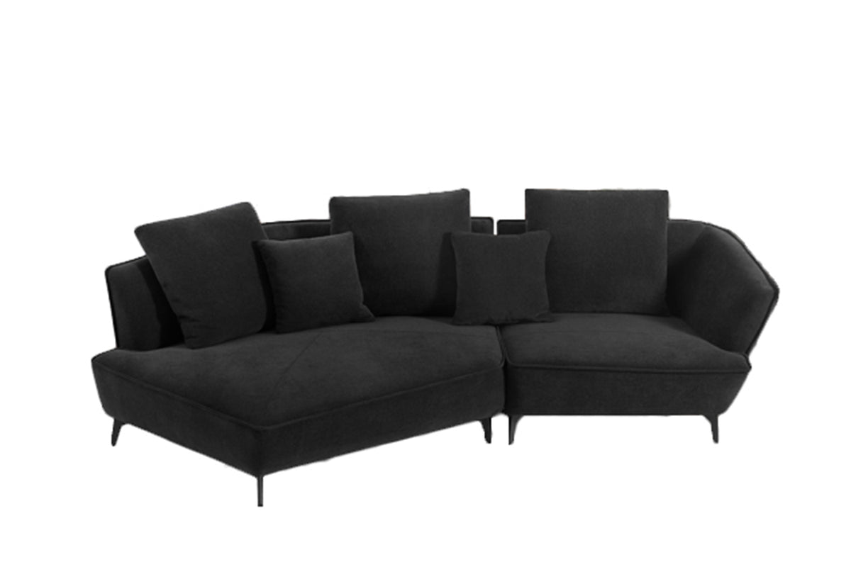 KAWOLA Sofa GARBO Designsofa Stoff schwarz