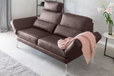 KAWOLA Sofa HURRICANE 2-Sitzer Leder braun