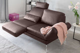 KAWOLA Sofa HURRICANE 2-Sitzer Leder braun