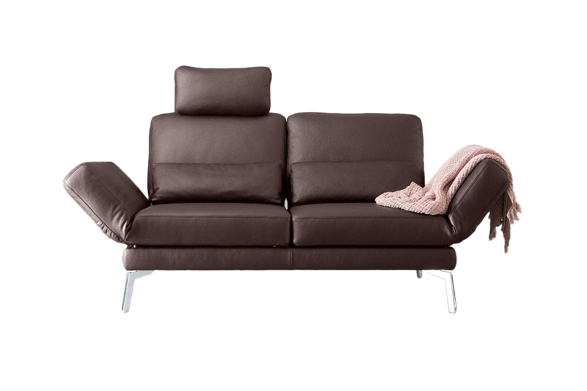 KAWOLA Sofa HURRICANE 2-Sitzer Leder braun