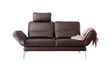 KAWOLA Sofa HURRICANE 2-Sitzer Leder braun