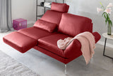 KAWOLA Sofa HURRICANE 2-Sitzer Leder rot