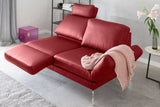 KAWOLA Sofa HURRICANE 2-Sitzer Leder rot