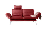 KAWOLA Sofa HURRICANE 2-Sitzer Leder rot