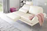 KAWOLA Sofa HURRICANE 2-Sitzer Leder weiß
