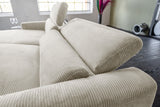 KAWOLA Sofa LAISKA Ecksofa Cord cremeweiß