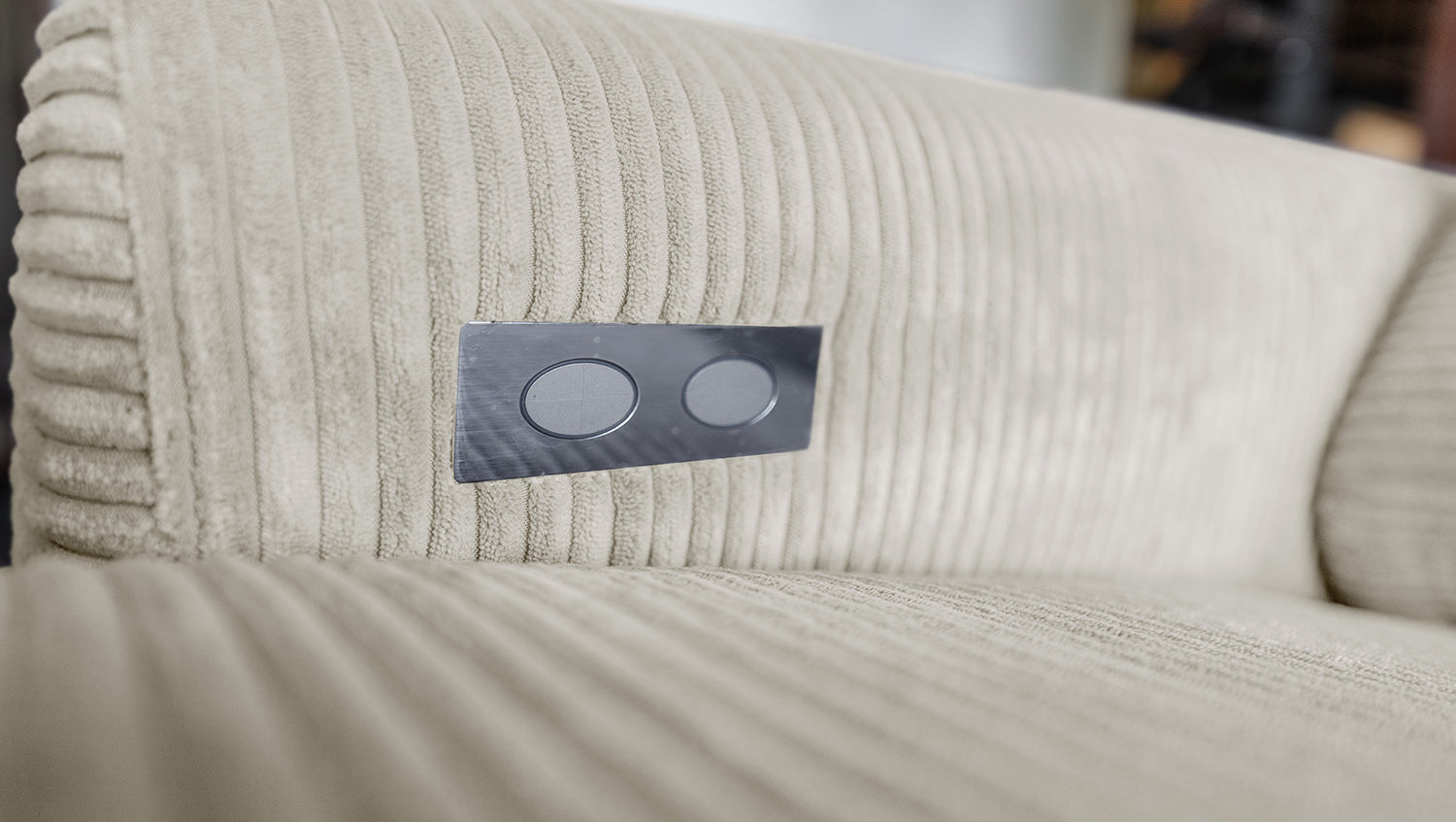KAWOLA Sofa LAISKA Ecksofa Cord cremeweiß