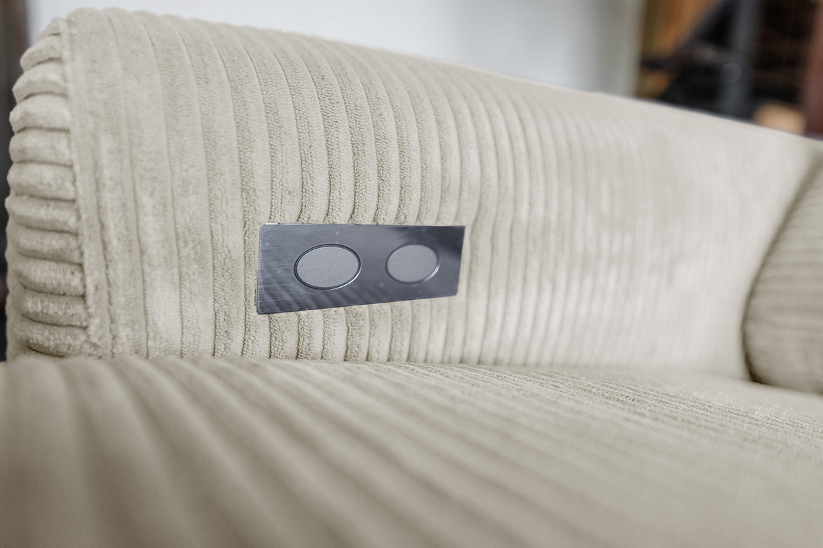 KAWOLA Sofa LAISKA Ecksofa Cord cremeweiß