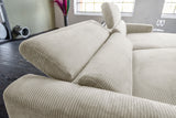 KAWOLA Sofa LAISKA Ecksofa Cord cremeweiß