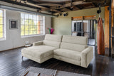 KAWOLA Sofa LAISKA Ecksofa Cord cremeweiß, Links