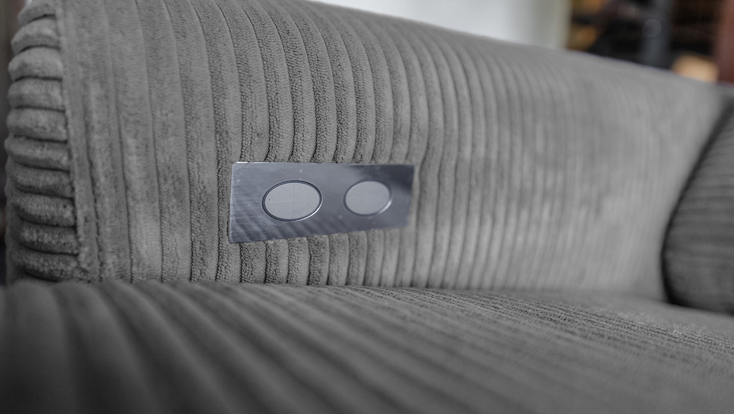 KAWOLA Sofa LAISKA Ecksofa Cord grau