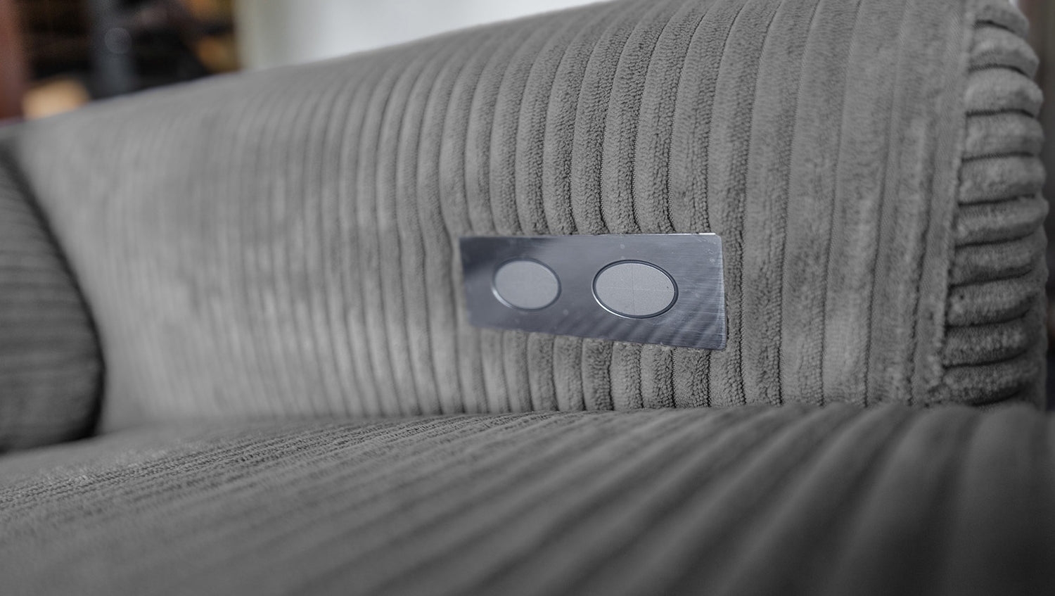 KAWOLA Sofa LAISKA Ecksofa Cord grau