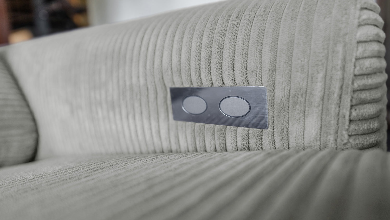 KAWOLA Sofa LAISKA Ecksofa Cord hellgrau