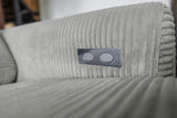 KAWOLA Sofa LAISKA Ecksofa Cord hellgrau