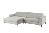 KAWOLA Sofa LAISKA Ecksofa Cord hellgrau