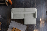 KAWOLA Sofa LAISKA Ecksofa Cord hellgrau