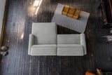 KAWOLA Sofa LAISKA Ecksofa Cord hellgrau