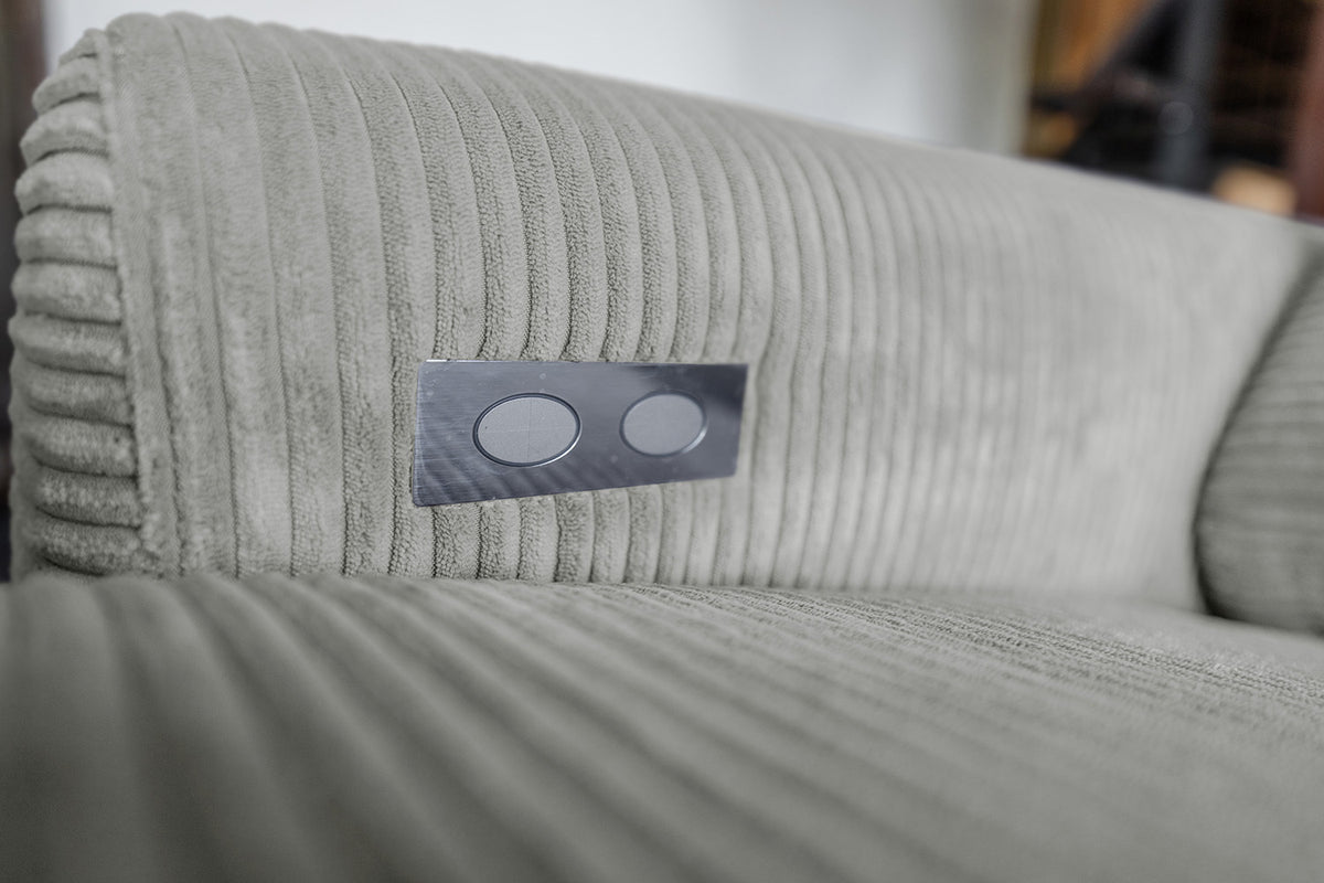 KAWOLA Sofa LAISKA Ecksofa Cord hellgrau