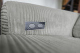 KAWOLA Sofa LAISKA Ecksofa Cord hellgrau