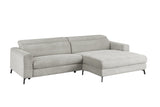 KAWOLA Sofa LAISKA Ecksofa Cord hellgrau