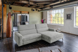 KAWOLA Sofa LAISKA Ecksofa Cord hellgrau, Rechts