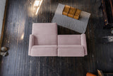 KAWOLA Sofa LAISKA Ecksofa Cord rosa