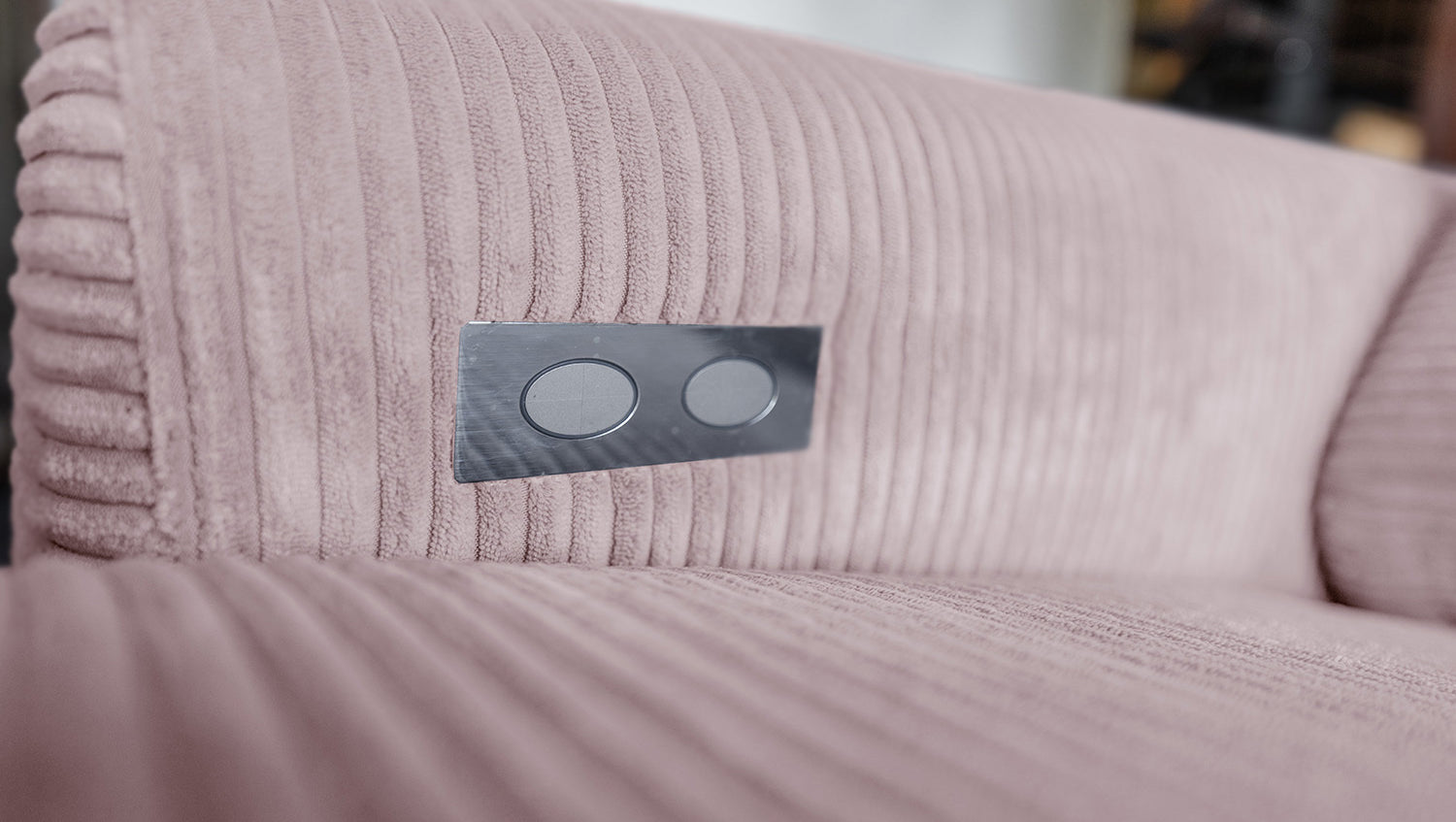 KAWOLA Sofa LAISKA Ecksofa Cord rosa