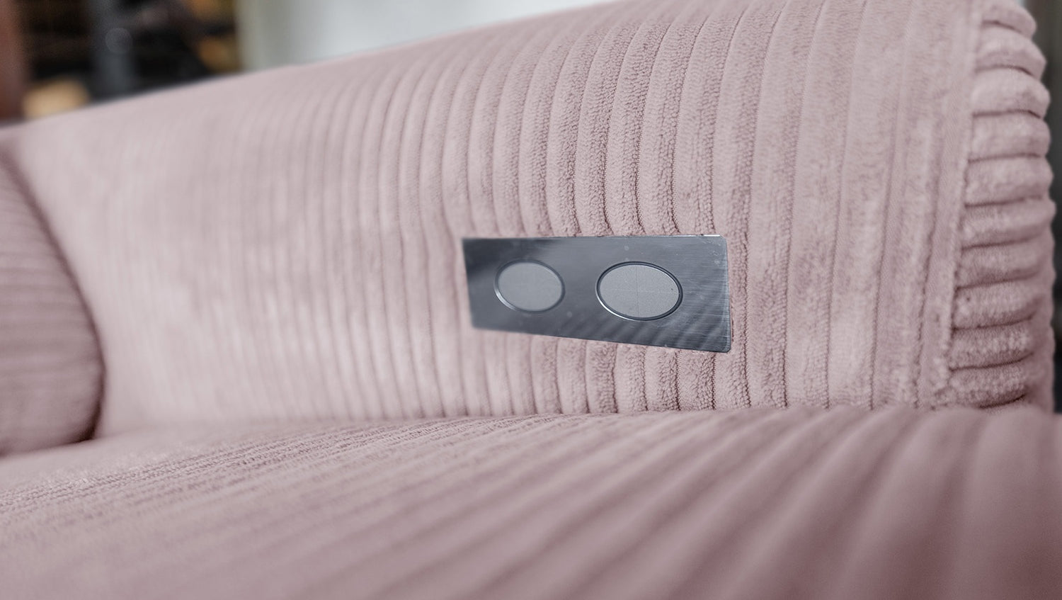 KAWOLA Sofa LAISKA Ecksofa Cord rosa