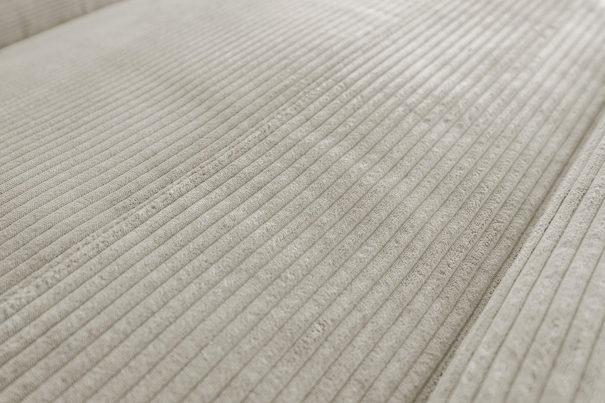 KAWOLA Sofa LAISKA Ecksofa Relaxfunktion teilmotorisch Cord cremeweiß