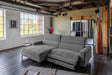 KAWOLA Sofa LAISKA Ecksofa Relaxfunktion teilmotorisch Cord grau, Links