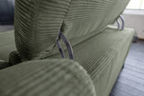 KAWOLA Sofa LAISKA Ecksofa Relaxfunktion teilmotorisch Cord olivgrün