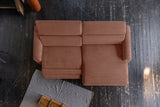KAWOLA Sofa LAISKA Ecksofa Relaxfunktion teilmotorisch Cord rost