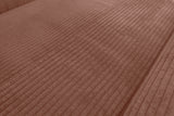 KAWOLA Sofa LAISKA Ecksofa Relaxfunktion teilmotorisch Cord rost