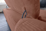 KAWOLA Sofa LAISKA Ecksofa Relaxfunktion teilmotorisch Cord rost