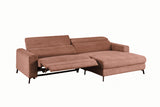 KAWOLA Sofa LAISKA Ecksofa Relaxfunktion teilmotorisch Cord rost