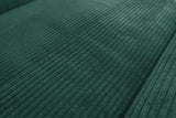 KAWOLA Sofa LAISKA Ecksofa Relaxfunktion teilmotorisch Cord smaragd