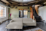 KAWOLA Sofa LAISKA Ecksofa Relaxfunktion teilmotorisch Cord steingrau