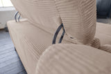 KAWOLA Sofa LAISKA Ecksofa Relaxfunktion teilmotorisch Cord taupe